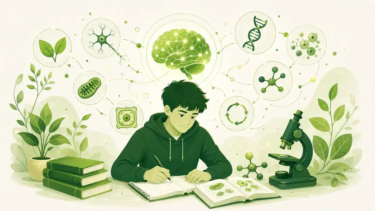 Uczeń klas 7–8 przygotowuje się do konkursu kuratoryjnego z biologii technikami efektywnej nauki