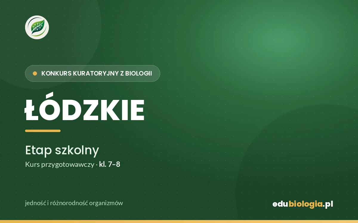 Konkurs Kuratoryjny z Biologii — Łódzkie — Etap I (szkolny)