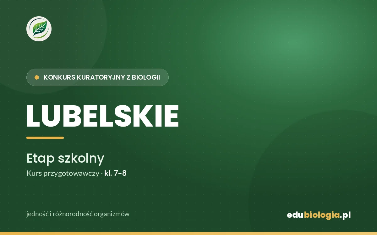 Konkurs Kuratoryjny z Biologii — Lubelskie — Etap I (szkolny)