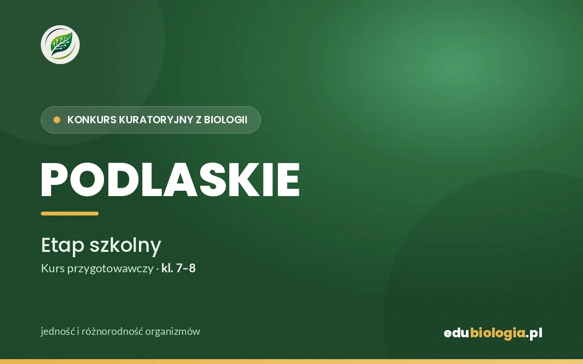 Konkurs Kuratoryjny z Biologii — Podlaskie — Etap I (szkolny)