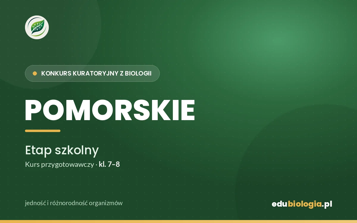 Konkurs Kuratoryjny z Biologii — Pomorskie — Etap I (szkolny)