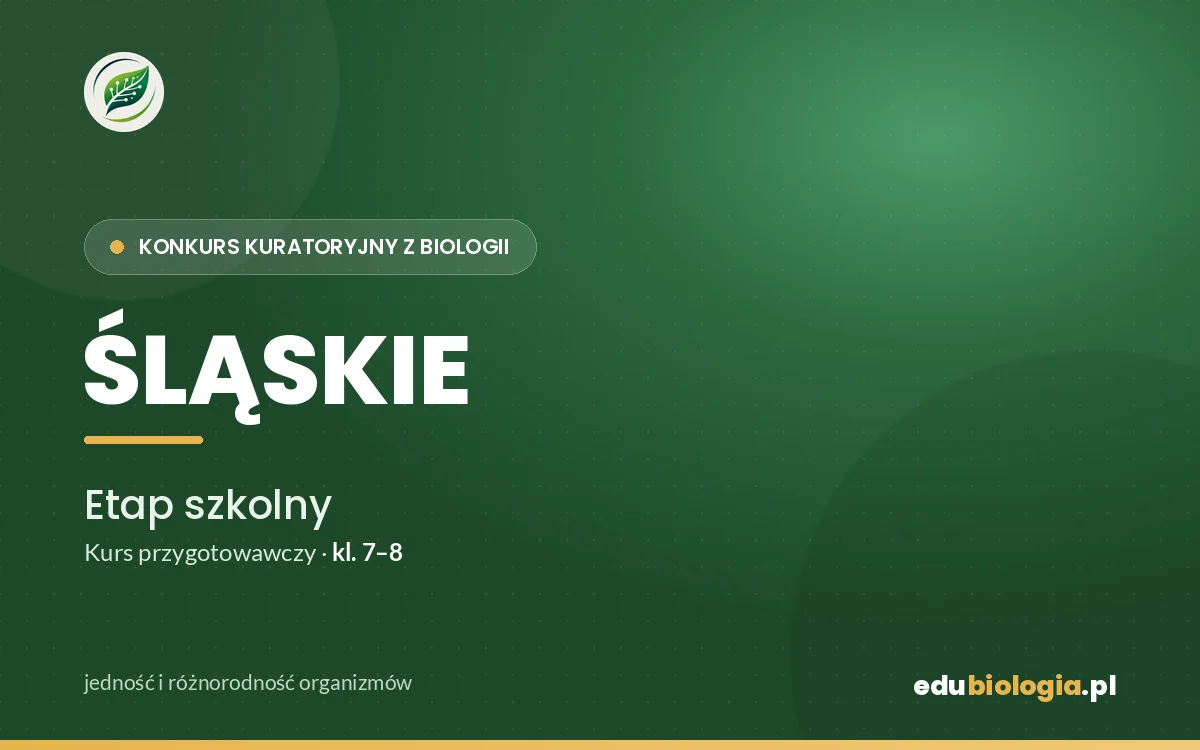 Konkurs Kuratoryjny z Biologii — Śląskie — Etap I (szkolny)