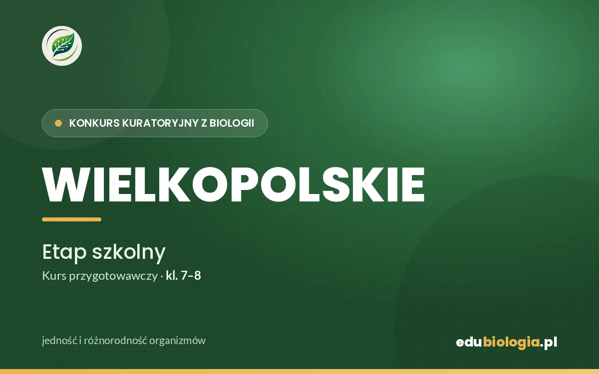 Konkurs Kuratoryjny z Biologii — Wielkopolskie — Etap I (szkolny)