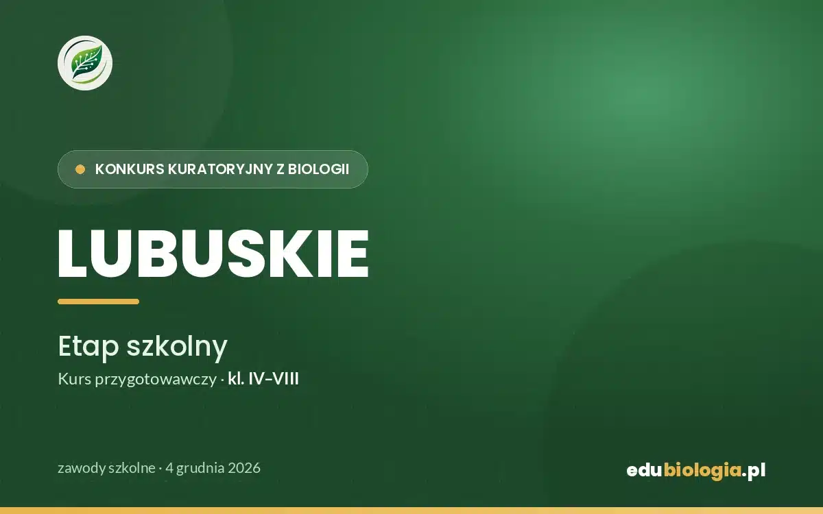 Konkurs Kuratoryjny z Biologii — Lubuskie — Etap I (szkolny)